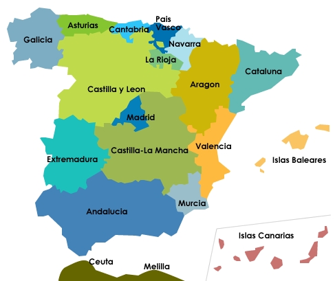 スペイン地図